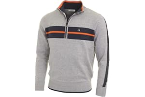 Calvin Klein Mens 2025 CK Vertex Half Zip Neck Pullover Sweater