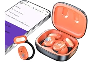 SMD5050 Ai Kopfhörer Übersetzer, 2025 Übersetzungskopfhörer, 144+ Sprachen Kopfhörer Übersetzer Echtzeit mit App, Bluetooth-übersetzungs-ohrhörer für iOS und Android, Reisen und Business (Orange)