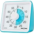 60-Minute Visual Timer- Clock Timer for Kids- Time Management Tool- Silent Countdown Timer-Multipurpose- Practical- Easy to Use (Blue)