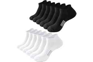 inaWarm Damskie skarpety do biegania 6 par, skarpety do sneakersów damskie sportowe oddychające amortyzowane skarpety do kostki, outdoorowe antypęcherzowe bawełniane wielopak sportowe skarpety