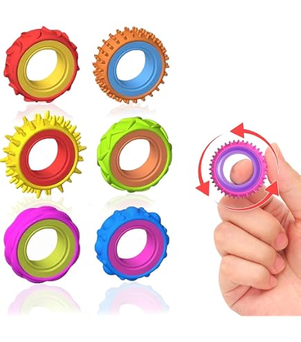 6 Aimants Fidget Glissants JoyPlus – Jouets Sensoriels En Silicone Pour Autisme, TDAH Et Anti-stress