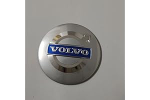 SANQIUTOU 4 Stück Nabendeckel Aufkleber für Volvo 56mm 60mm 65mm,Nabenkappen Abzeichen Sticker Auto Radnabenkappen Aufkleber Felgen Aufkleber Dekorationsaufkleber,60MM-Silver