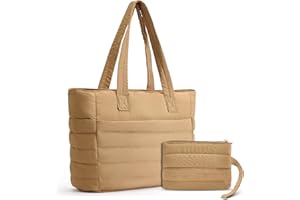 Axcone Bolso acolchado de mujer,Bolso ligero con compartimentos,Bolso de hombro acolchado para trabajo,viaje,gimnasio