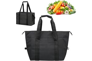 WSAMJIN Grande Borsa Termica Pieghevole, 15L Multifunzionale in PEVA Isolata, Borsa Shopping Borsa da Picnic per Barbecue, Pesca, Attività all'aperto