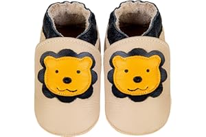 IceUnicorn Krabbelschuhe Baby Lauflernschuhe Jungen Mädchen Weicher Leder Babyhausschuhe Kleinkind Rutschfeste Lederschuhe Baby