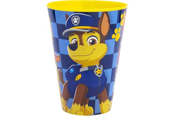 STOR Paw Patrol Barnmugg i Plast 430ml - BPA-fri, Okrossbar, för Pojkar och Flickor