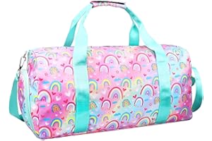 RHCPFOVR Sac de Sport pour Filles,Licorne Sac de Voyage de Nuit Sac de Transport pour Gym Sport Danse avec Compartiment à Chaussures et Poche Humide