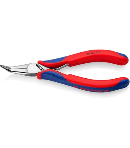 Pinza Per Elettronica Knipex 145 Mm - Becchi Lisci, Rivestita, Per Lavoro Di Precisione