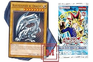 MZTCG Yu-Gi-Oh! Karten - Spar-Set aus 50 verschiedenen Karten mit einem zufälligen Booster - Deutsch Versandschutz - kompatibel mit Yu-Gi-Oh!