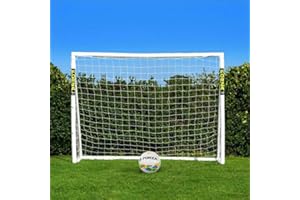 FORZA But de Football en PVC de 2,4 m x 1,8 m | Cage de Foot de Jardin Résistante aux Intempéries | Mur de Tir, Ballon et Sac en Option | Entraînement à la Maison