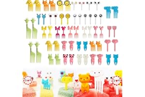 FCSNJH 60 tenedores de frutas para niños, 60 unidades, brochetas de mazorca de maíz, pinchos para niños, ideales para dulces, frutas y aperitivos de fiesta, mini tenedores de frutas para niños y adultos