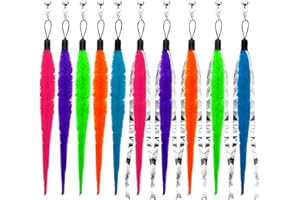 FdcLixuvol 10 Stück Katze Wand Spielzeug Ersatz, Katzenwurmspielzeug Nachfüllungen Nachfüllung Katzenwurmspielzeug Nachfüllungen Interaktives Katzenspielzeug mit Glocken für Kätzchen