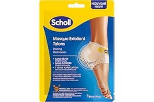 DR. SCHOLL'S Scholl Masque Pieds Exfoliant - Peeling et Élimination des Callosités - Hydratation Intense Pieds Doux et Régénérés - Idéal pour Talons Abîmés - 2 Chaussettes Soin Pieds - Facile et Rapide