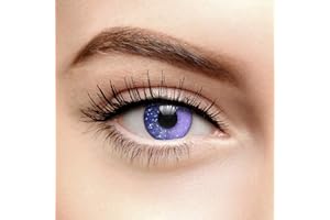 chromaview Lentilles de Couleur Violet Galaxie (90 Jours) - Sans Correction