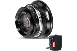 PERGEAR 25mm F1.7 Large Aperture Manual APS-C Fuji FX Mount Lens Compatible with Fujifilm Camera X-T3 X-H1 X-Pro2 X-E3 X-T1 X-T2 X-T4 X-T5 X-T10 X-T20 X-T200 XS10 X-A2 X-E2 X-E1 X30 X70 X- A1 (negro)