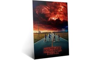 Displate Officiel Stranger Things Métallique Fixation Magnétique Licence Officielle Image Affiche de Haute Qualité Stranger Things S1 Boys 32x45cm