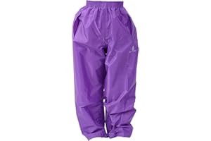 DRY KIDS Childrens Waterproof Over Trousers. Boys and Girls Rainwear for Outdoor Play