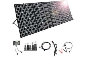 YINGGUANG 240W Plegable Solar Panel 240W Portátil Solar Panel con controlador para estación de energía portátil y batería de RV para acampar, teléfonos móviles, portátiles,12V/24V con salidas USB