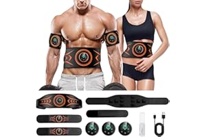 NEWENMO ABS Trainer Muscle Stimulator,EMS Muscle Stimulator Machine Abdominal Muscle Stimulator Trainer Machine for Men or Women,Tactical X ABS Stimulator 2023 with 8 Modes 25 Intensities