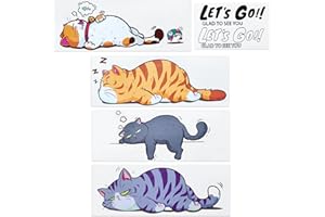 UTXN 6 Pezzi Adesivi per Auto Gatto Gratta e Vinci - Vinile Cartone Animato Divertente