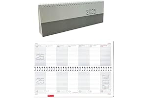BYUP Kalender 2025 Tischkalender Tisch-Querkalender Bürokalender Wochenkalender 1 Woche / 2 Seiten 128 Blatt