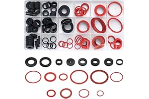 QEAPUG 141 Pièces Joints Torique d'Étanchéité, Rondelle Bagues d'étanchéité en Caoutchou, 18 Tailles Robinet Rondelle Joints d`Étanchéité pour Plomberie étanchéité de Robinet