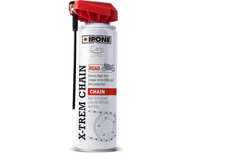 IPONE - Grasa de Cadena para Moto Carretera X-Trem Chain Road - Larga duración 800 km - Pulverización precisa sin Salpicadura