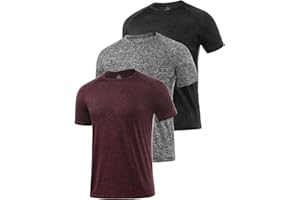 Star Vibe 3 Stücke Trockene T-Shirts für Herren - Schwitzen Sport-Shirts Fitness-Sportkleidung Kurze Ärmel Fitness-Studio