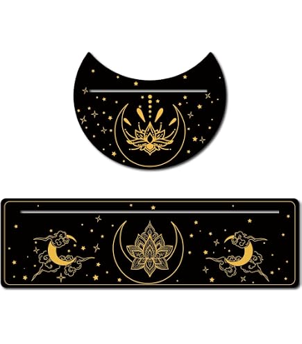 Support En Bois Pour Cartes Tarot - Forme Lune Et Rectangle, Décoration Autel, Outil Divination Sorcière