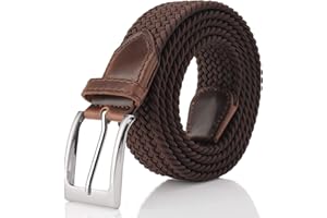 Fairwin Cintura elastica intrecciata e tessuta per jeans e pantaloni per unisex per uomo