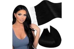 ‎UGEAT Ugeat Extension Tape Echthaar 50cm Schwarz Remy Tape Extensions Echthaar Tape in Extensions Echthaar 20 stk 50 gramm #1