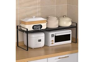 Druuzyl Scaffale da Cucina Espandibile 35-65cm Organizer Regolabile per Armadio Ripiano per Armadio da cucina, Ripiano per Spezie Regolabile, Mensola da Cucina per Banconi Dispensa