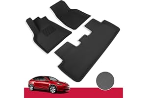 BASENOR Tapis de Sol Tesla Model Y 3D Doublure de Sol étanche à Trois Couches pour Tesla modèle Y 2021 2022 2023 2024 modèle Y