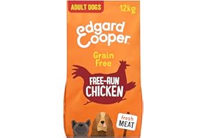 Edgard & Cooper Karma dla psów, dorosłych (kurczak, 12 kg), naturalna sucha karma bez zbóż, świeże mięso i bez dodatku cukru, białko wysokiej jakości