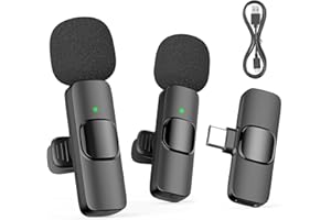 oraolo Wireless Lavalier Microphone for iPhone,iPad, iOS, Computer, Android Phone Type-C Mini Lapel Mic with Noise Reduction and Crystal Sound for Video Recording/Vlogging/TikTok/YouTube/LiveStream
