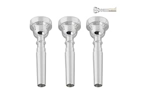 HJYDGJ 3 Stück Zubehör für Trompeteninstrumente Messing Trompete Mundstück 3C 5C 7C Größe Instrument Zubehör Trompetenmundstück - Silber