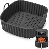 CHEFZOCO Square Silicone Mould for Air Fryer, Air Fryer Accessories, Square Silicone Fryer Container, Non-Stick, Suitable for
