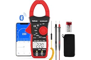 Bluetooth Clamp Meter Zangenamperemeter, Kethvoz Anto Range True-RMS Stromzange NCV Voltmeter 570S-APP Measure AC/DC Spannung Strom,Durchgang Widerstand Kapazität Temperatur