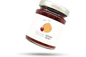 ‎FOODOKO FINEST FOODOKO FINEST - Gourmet Zwiebel und Himbeer Chutney für Feinschmecker | Zwiebelchutney mit Himbeere | Himbeerchutney Relish | würzig und süß (180g)