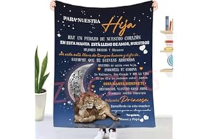 ZUCZUG Manta para Cama Personalizado Regalos para Nuestra Hija Desde Mamá y Papá, Manta De Franela, El ánimo Y El Amor Positivos De Padres para Nuestra Hija