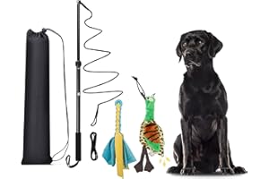 KOXXUD Reizangel Hunde Große Hunde, Profi Reizangel für Kleine Hunde Mittelgroßer Hund Martin Rütter für Ultimativen Spielspaß & Körperliche Auslastung （Seilstreifen + Ente）