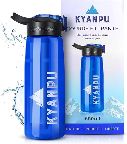 Paille Filtrante Survie Membrane Solutions WS02 4 étapes 0,1 Micron - 5000L Purificateur D'Eau Portable Camping Randonnée Urgence - Lot De 4