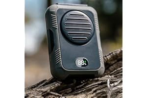 RANRAO 2000 mAh Tragbarer Taillen-Clip-Ventilator, USB wiederaufladbar Mini Halsventilator, Gürtelventilator, tragbarer Gürtelventilator für T-Shirts, Jacken, Kleidung, Klettern, Radfahren