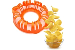 Leddy Living Cocer patatas al microondas, recipiente para cocinar las fichas sin aceite, saludable y fácil de luz, no grasas, también apto para frutas y verduras (naranja)