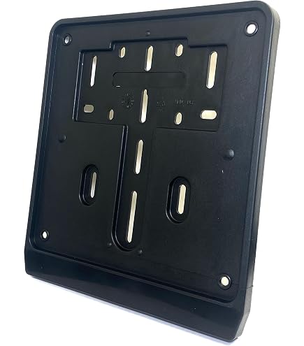 AUTOLIGHT 24 Supporto per targa in acciaio inox, 180 x 200 mm, senza telaio, con riflettore posteriore per moto e scooter