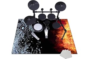 JAEVKWZY 200 x 160 cm Schlagzeugteppich Drum Teppich Rutschfeste - Professionelles Jazz Schlagzeug Kit für Bass Drum Snare Drum und andere Instrumente Teppich - Rechteckiges Elektrisches Schlagzeug Teppich