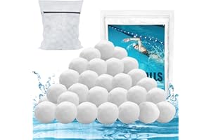 WEVOL Filterbälle Pool, 1300g Filterball für Sandfilteranlagen, Ersetzt 45kg Filtersand, Wiederverwendbar Pool Filterball für Schwimmbäder, Geeignet für Schwimmbad Aquarium Filteranlage
