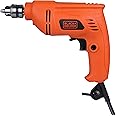 BLACK+DECKER BD65RD 400W 6.5mm Corded Variable Speed Reversible Rotary Drill for Home & DIY Use for Drilling Into Masonry & Wood, 1 Year Warranty, ORANGE & BLACK