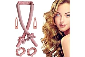CHIMOO Rizador Sin Calor para Cabello,Rizador Pelo Sin Calor Terciopelo Ondas Pelo Sin Calor Heatless Curlers Con Clip de Pelo Cinta de Pelo para Hacer Ondas Diadema Rizador Sin Calor para Cabello Largo涓∕edi