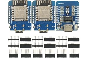 EPLZON 3 Pezzi ESP8266 Scheda di Sviluppo Mini ESP8266-12F NodeMCU Modulo WiFi Chip Interfaccia Type-C Compatibile con Arduino